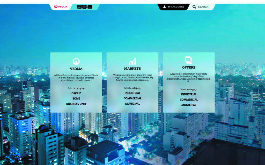 application commerciaux veolia